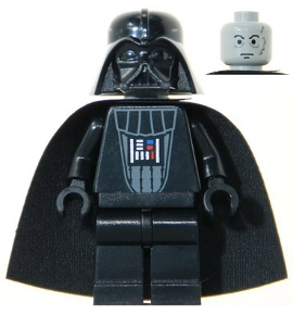 Darth Vader - Light Gray Head, Dark Gray Torso Armor with Silver Chest Panel